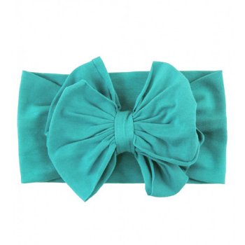 Ruffle Butts "Bella" Aqua Big Bow Headband for Baby Girls and Toddlers