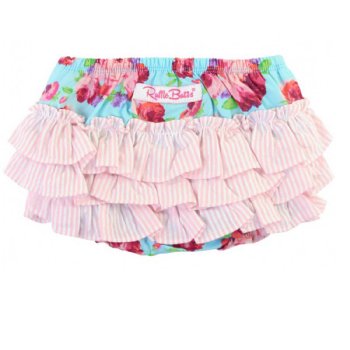 Ruffle Butts "Life is Rosy" Swing Top and Diaper Cover Set for Baby Girls