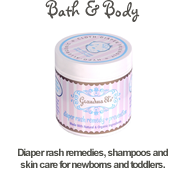Bath, Body and Bottom Care - diaper rash remedies, shampoos and skin care for newborns, babies and toddlers.