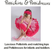 Swirls and twirls for your little girl-Luscious Pettiskirts and matching tops and Pettidresses for infants and toddlers