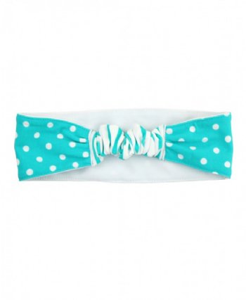 Ruffle Butts Aqua Polka Dot Headband