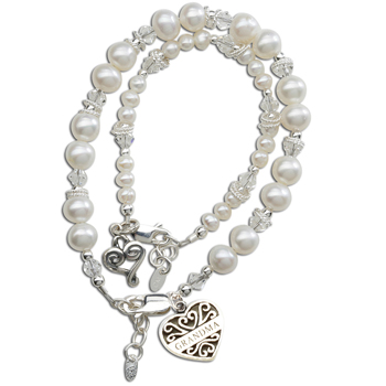 Cherished Moments "Grandma and Me" Freshwater Pearl Bracelet Set