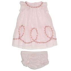 Baby Biscotti "Lullabye Suite" 2 pc Dress and Diaper Cover Set