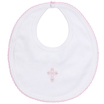 Baby Threads Christening Bib for Baby Girls
