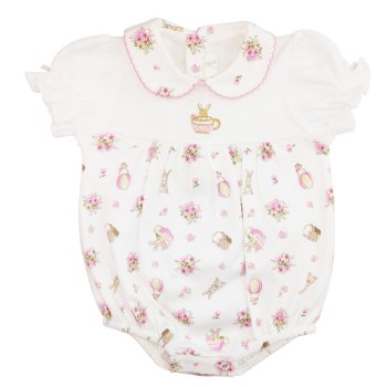 Baby Threads "Bella Bunny" Romper for Baby Girls