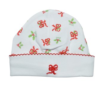 Baby Threads "Holly & Bows" Cap for Baby Girls