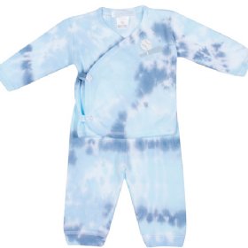 Baby Steps "William" 3-pc. Blue Tie-Die Set with Baseball Appliqués