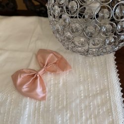 Bebe Gabrielle "Victoria" Antique White Blanket with Large Bow
