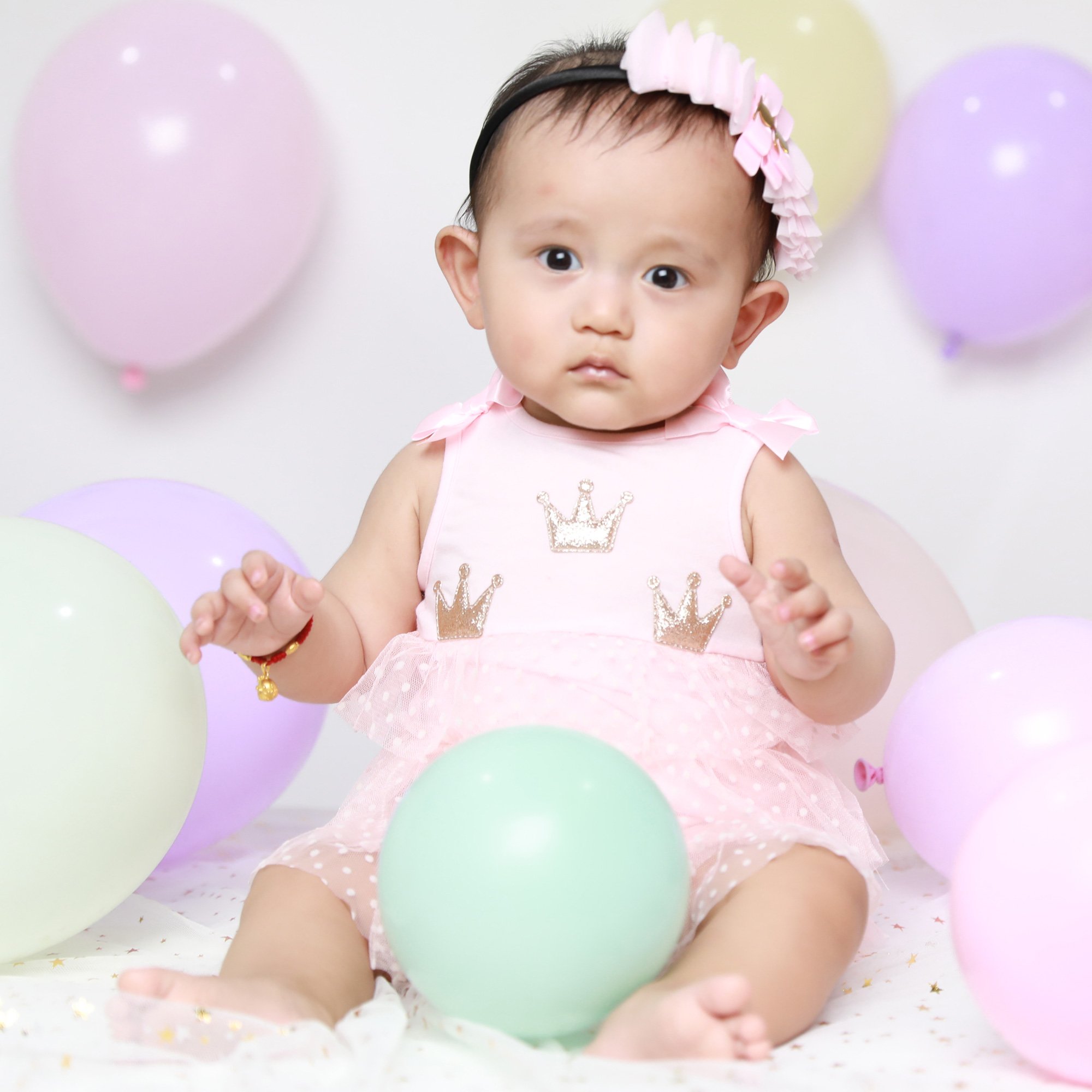 For Beloved Children Little Royal Peach Onesie with Tutu Skirt