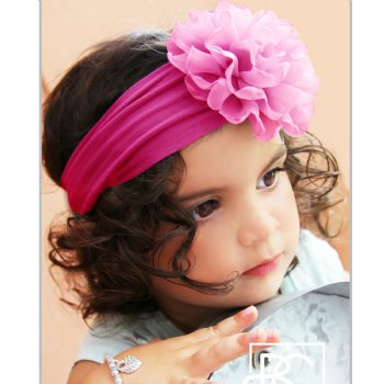 Beyond Creations Hot Pink Peony Bloom Flower Headband