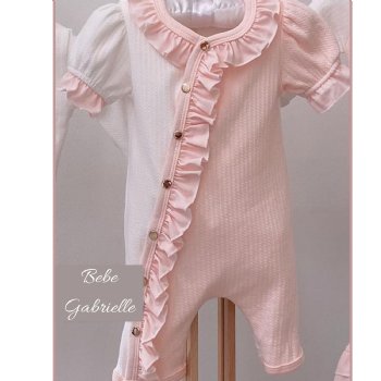 Bebe Gabrielle "Elena" Romper and Headband Set for Newborn and Baby Girls