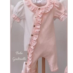 Bebe Gabrielle "Elena" Romper and Headband Set for Newborn and Baby Girls