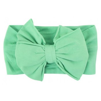 Ruffle Butts "Jade" Headband with Big Bow for Baby Girls 