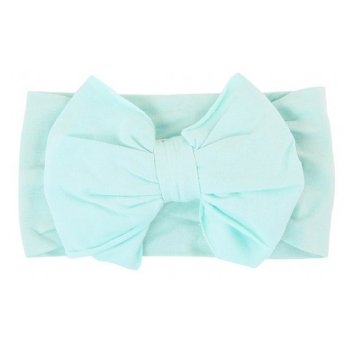 Ruffle Butts "Mint" Headband with Big Bow for Baby Girls