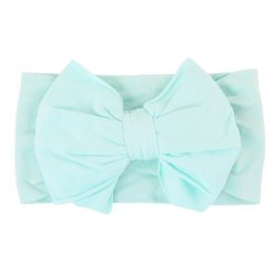 Ruffle Butts "Mint" Headband with Big Bow for Baby Girls