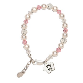 Cherished Moments Sterling Silver Big Sis Bracelet with Flower Charm