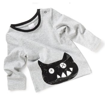 Blade & Rose "Crazy Cat" Grey Top for Baby Boys