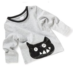 Blade & Rose "Crazy Cat" Grey Top for Baby Boys