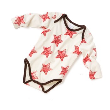 Blade & Rose Ivory with Red Stars Onesie for Baby Boys and Girls 