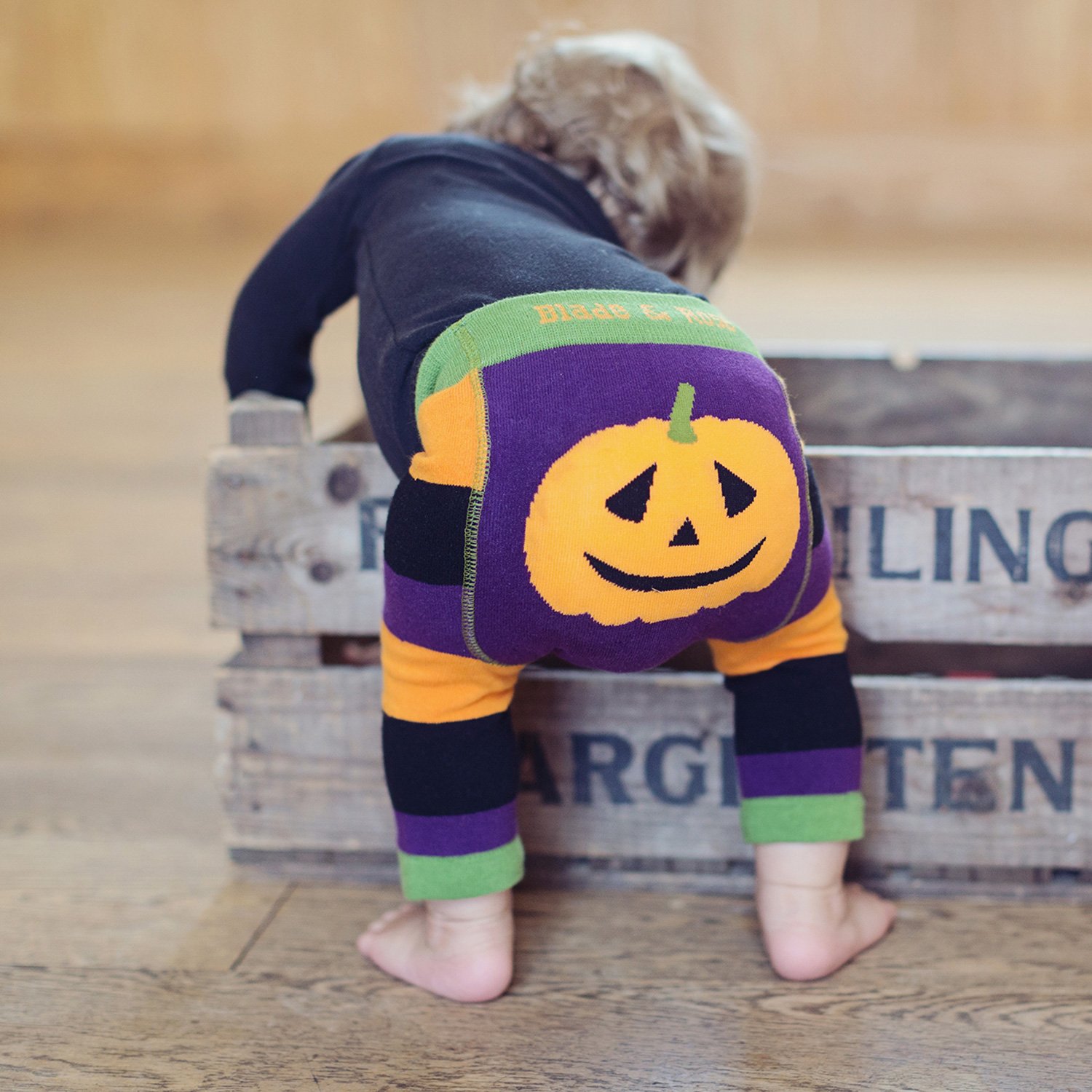 blade rose patty pumpkin halloween leggings for baby