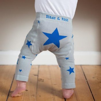 Blade & Rose "Star" Leggings for Baby Boys in Grey and Blue