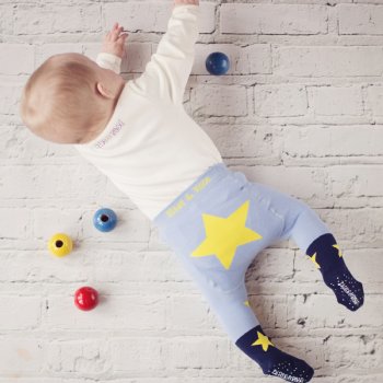 Blade & Rose Blue Tights with Yellow Stars for Baby Boys