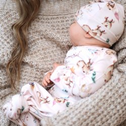 Charlie's Project Little Snuggles "Fawns & Feathers" Newborn Gown Set