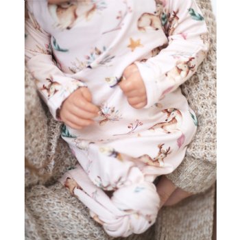 Charlie's Project Little Snuggles "Fawns & Feathers" Newborn Gown Set