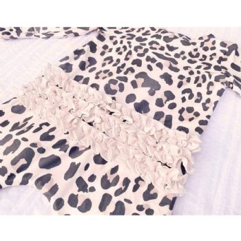 Charlie's Project Little Snuggles Leopard Print Romper & Headband Set