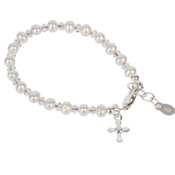 Cherished Moments "Grace" Sterling Silver and Pearl Bracelet