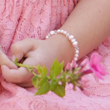 Cherished Moments "Carlee" Pearl and Crystal Bracelet