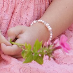 Cherished Moments "Carlee" Pearl and Crystal Bracelet