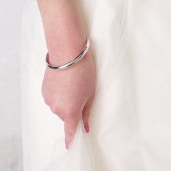 Cherished Moments "Ella" Sterling Silver Classic Bangle Bracelet