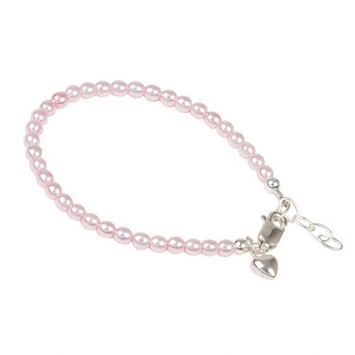 Baby Themed Pink and Blue Heart Toggle Clasp Charm Bracelet - Sparkle By  Monica