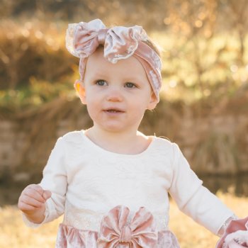 Cuddle Couture Velvet Headband in Blush