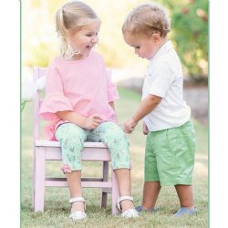Ruffle Butts "Mia" Top in Pink for Toddlers