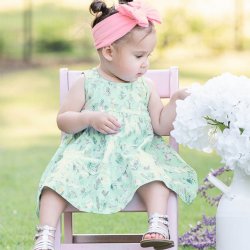 Ruffle Butts "Cutie Cottontail" Tiered Dress for Baby and Toddlers