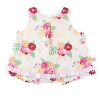 Ruffle Butts "Darling Bouquets" Swing Top Set for Baby Girls