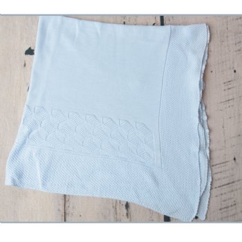 Dolce Goccia Pastel Blue Knit Baby Blanket