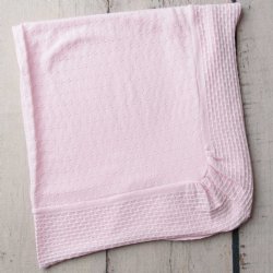 Dolce Goccia Pastel Pink Knit Baby Blanket