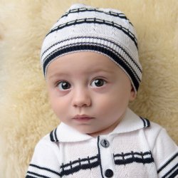Dolce Goccia "Lucas" Striped Knit Hat for Baby Boys