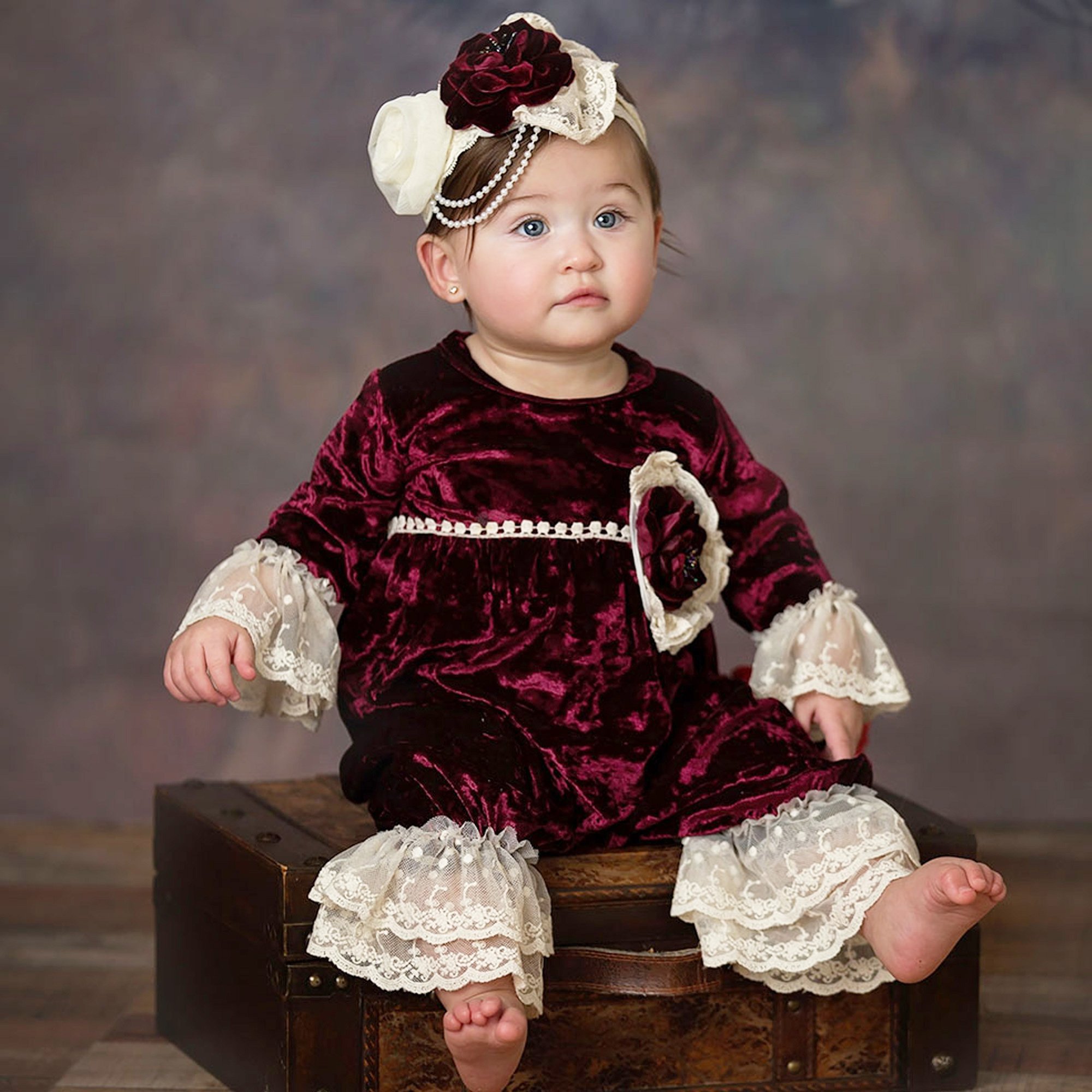 Frilly Frocks Victoria Infant Girls Heirloom Coverall