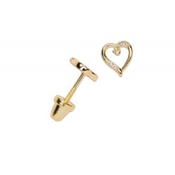 Cherished Moments 14K Gold-Plated Open Heart Earrings