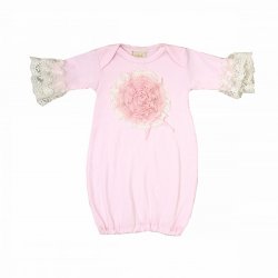 Haute Baby "Pink Lullabye" Newborn Gown