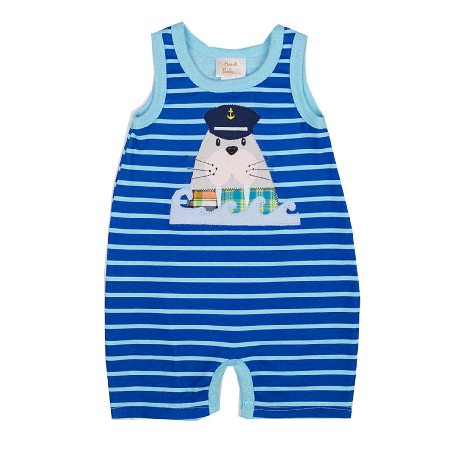 Haute Baby Ahoy Boy Tank Romper for Baby Boys