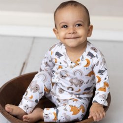 Haute Baby "Safari Love" Baby Boy Criss Cross Set