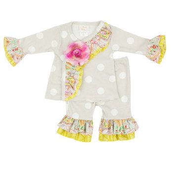 Haute Baby "Chloe" Criss Cross Kimono Style 2pc. Set