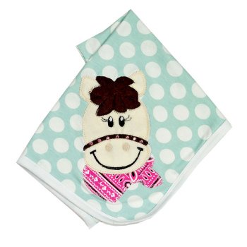 Haute Baby "Giddy Up" Blanket for Baby Girls
