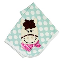 Haute Baby "Giddy Up" Blanket for Baby Girls