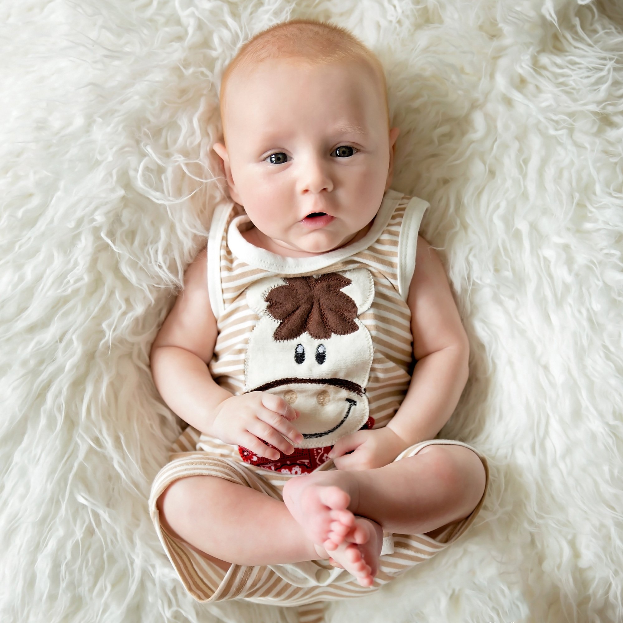 Haute Baby Giddy Up Tank Romper for Baby Boys